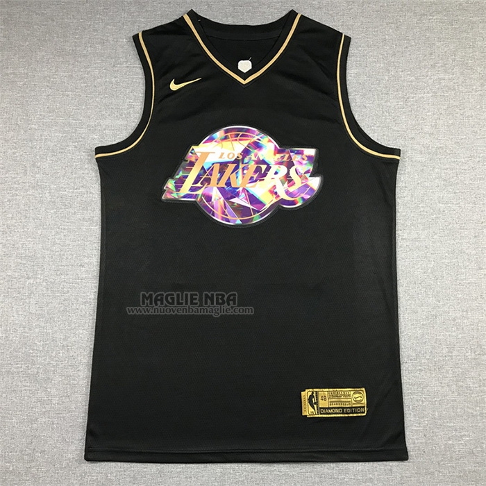 Maglia
 Lebron James NO 6 Los Angeles Lakers Golden Edition 2021-22 Nero
